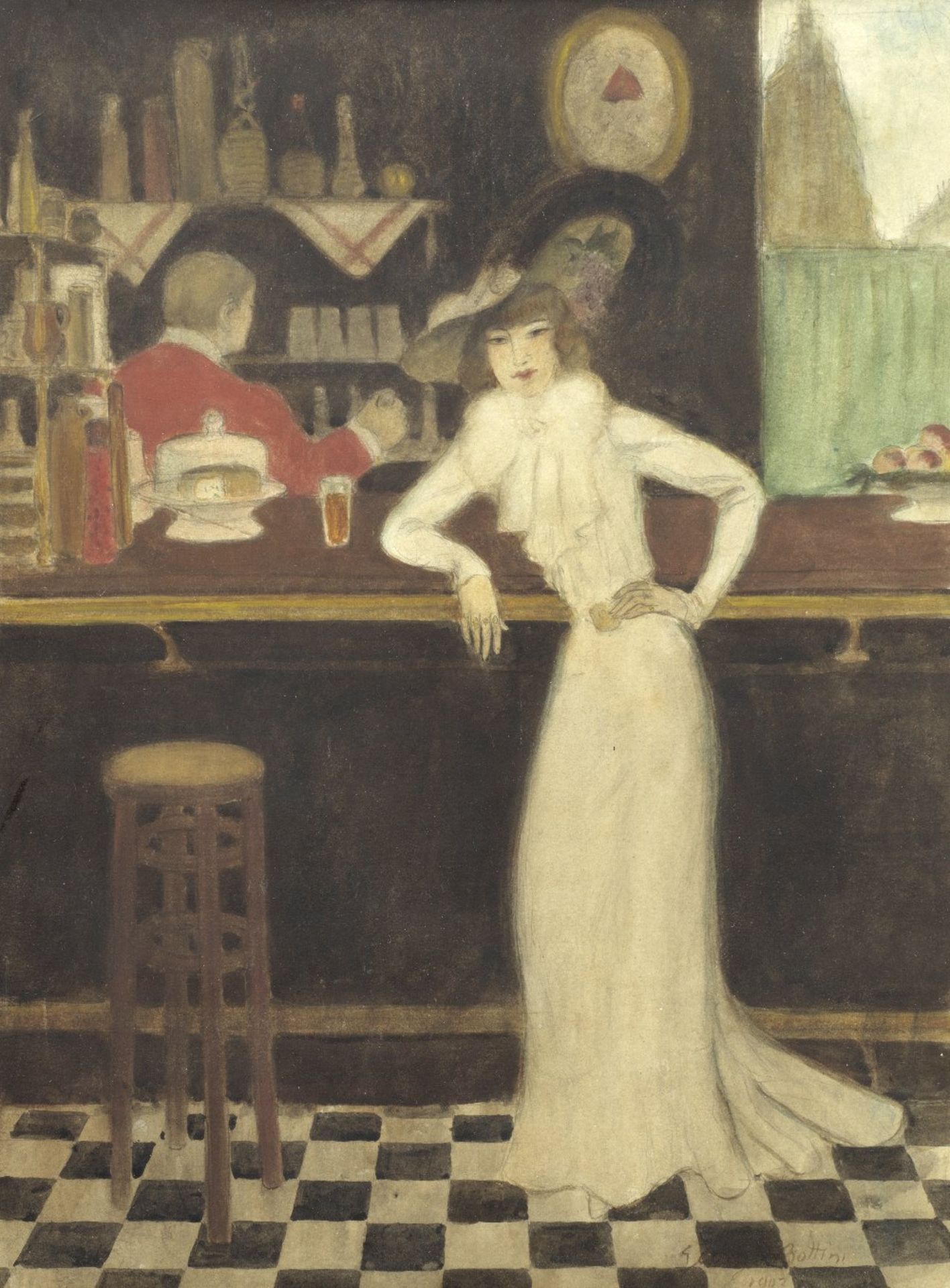 Georges Alfred Bottini (French, 1874-1907) Au bar