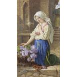 Sir Frederic William Burton, RHA, FSA (Irish, 1816-1900) The Lilac Seller