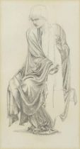 Sir Edward Coley Burne-Jones, Bt., ARA, RWS (British, 1833-1898) Two studies for The Last Sleep ...