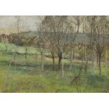 L&#233;on Augustin Lhermitte (French, 1844-1925) Le printemps (Painted near Charteves, Aisne.)