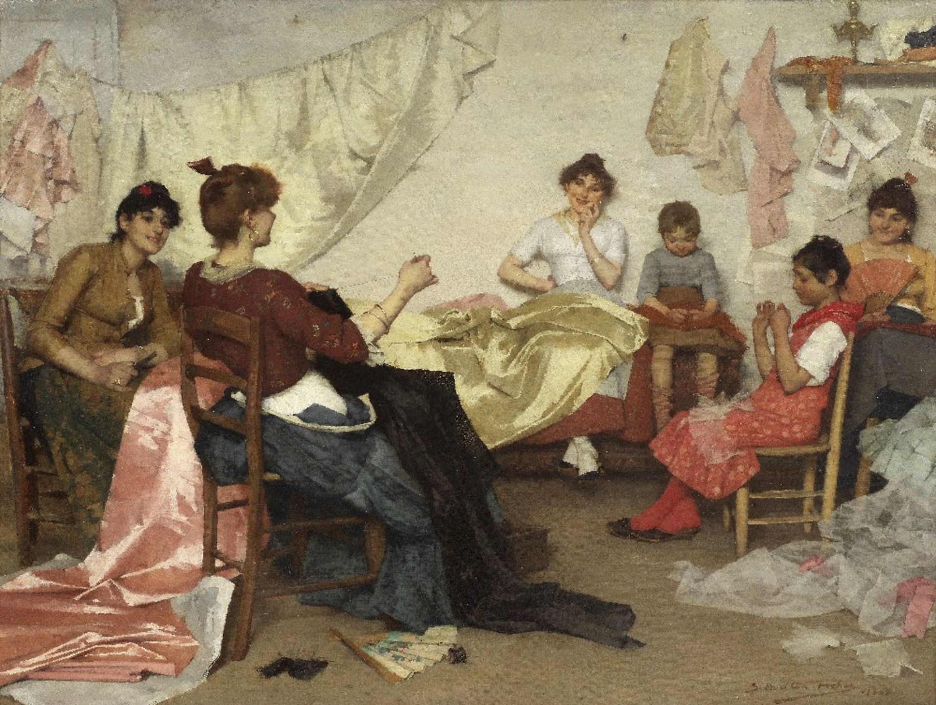 Samuel Melton Fisher, RA, RWA, PS (British, 1859-1939) Venetian costume makers