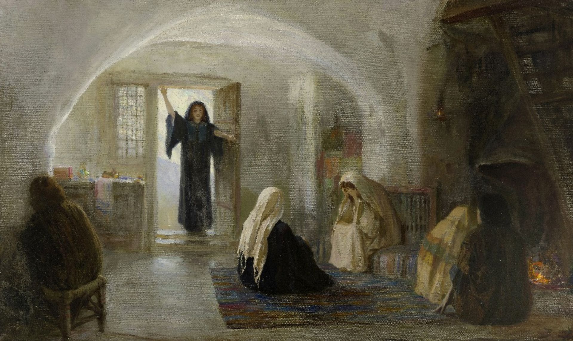 Vasilii Dmitrievich Polenov (Russian, 1844-1927) 'And she went and told them that she had been w