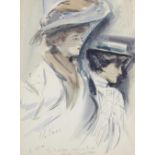 Paul C&#233;sar Helleu (French, 1859-1927) Deux femmes