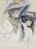 Paul C&#233;sar Helleu (French, 1859-1927) Deux femmes
