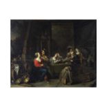 Entourage de Simon de Vos (Anvers 1603-1676) Sc&#232;ne galante dans une taverne
