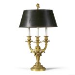 Lampe bouillotte en bronze dor&#233; de style Louis XVI