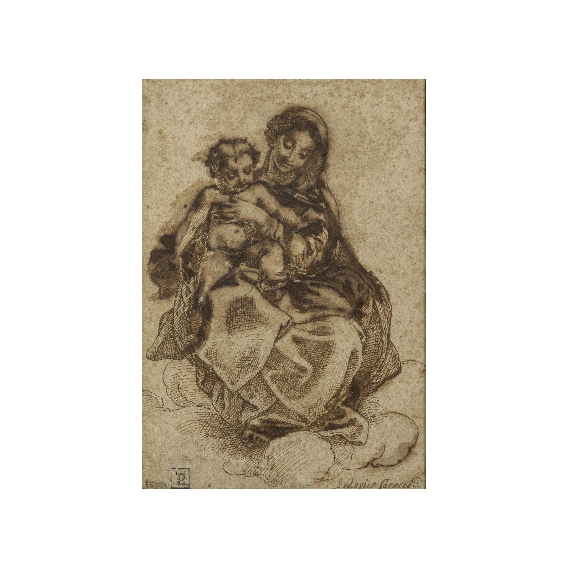 Entourage de Ludovic Carrache (Bologne 1555-1619) Vierge &#224; l'Enfant
