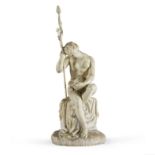 Franz Joseph Scholl (Mayence, 1796 &#8211; 1842) Figure en marbre repr&#233;sentant Pomone assise