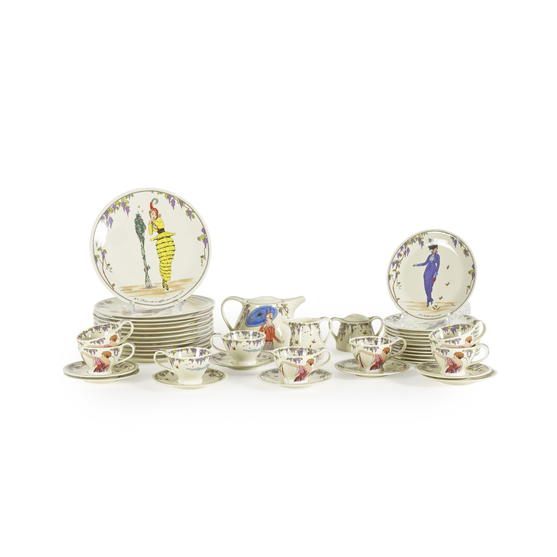 Villeroy et Boch. Partie de service de table et &#224; th&#233; 'Design 1900'