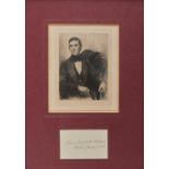 HOLMES, OLIVER WENDELL, (JR.). 1841-1925. Clipped Signature ('Oliver Wendell Holmes') on card,