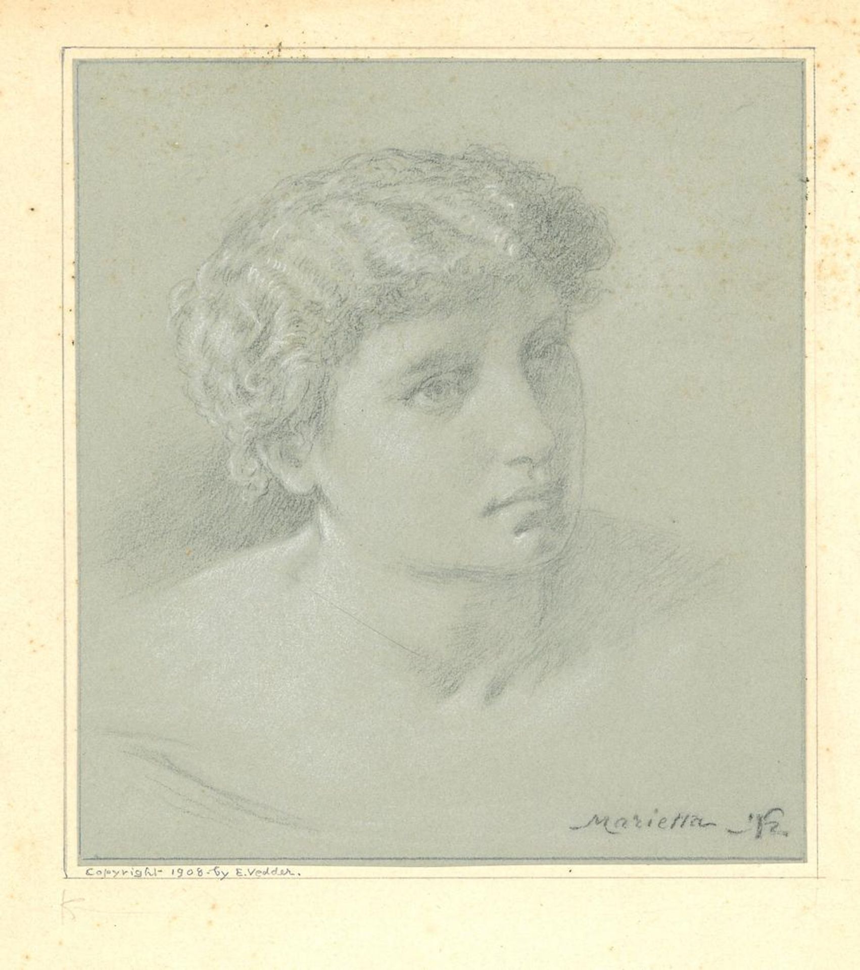 VEDDER, ELIHU. 1836-1923. 'Marietta.'