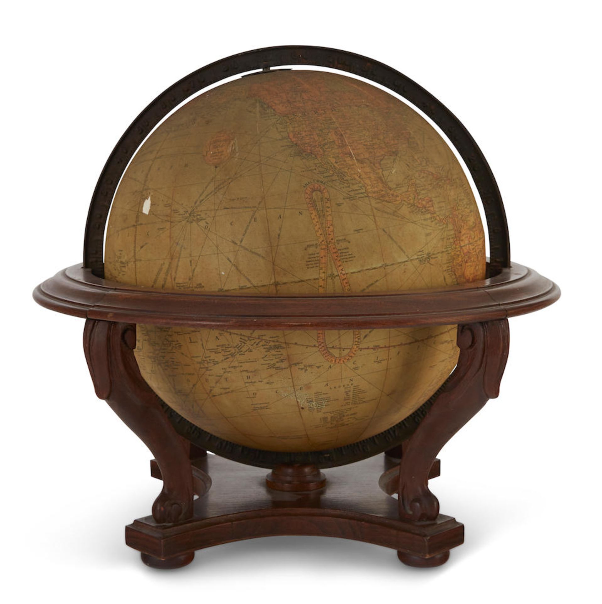 TABLETOP GLOBE; REPLOGLE. Library Globe. Chicago: Replogle Globes Inc., c.1934.