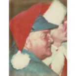 Brigid Berlin (1939-2020); Truman Capote and Andy Warhol Dressed for Christmas (profile view);