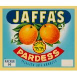 JAFFA'S PARDESS, SELECTED LATE ORANGES, c.1950 lithographic poster printed by Levin Epshtein