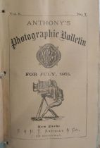 PHOTOGRAPHY. ANTHONY, E. & H.T. Anthony's Photographic Bulletin. New York: E. & H.T. Anthony, Ja...