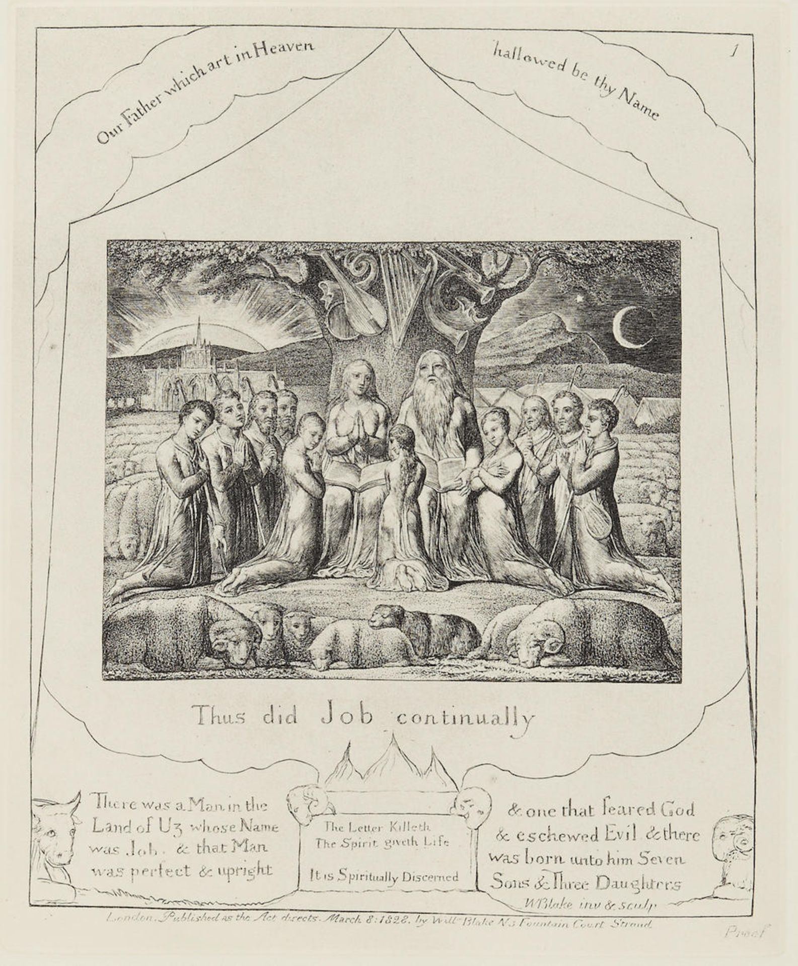 BLAKE, WILLIAM. 1757-1827. Illustrations to the Book of Job. The Engravings and related material...