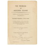 STEFANSSON, VILHJALMUR. 1879-1962. The Problem of Meighen Island. Intended as the Third Chapter ...
