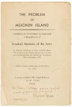 STEFANSSON, VILHJALMUR. 1879-1962. The Problem of Meighen Island. Intended as the Third Chapter ...