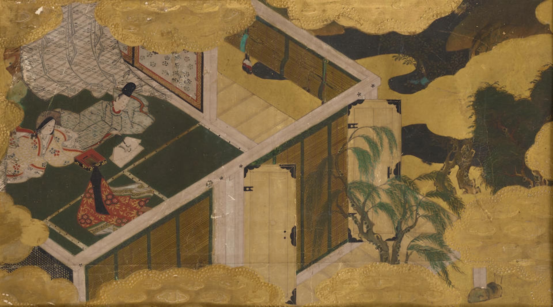 TOSA SCHOOL Six Scenes from The Tale of Genji (Genji Monogatari) Edo period (1615-1868), 17th ce... - Bild 4 aus 6