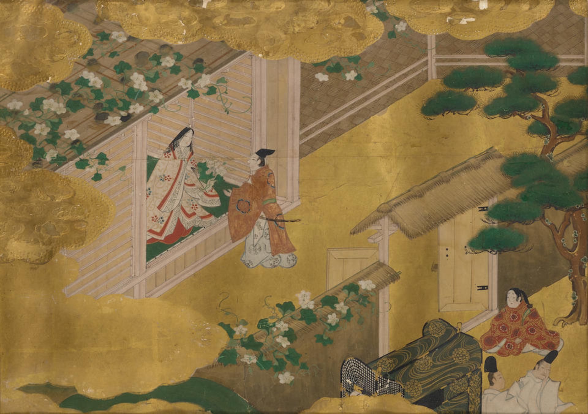 TOSA SCHOOL Six Scenes from The Tale of Genji (Genji Monogatari) Edo period (1615-1868), 17th ce... - Bild 3 aus 6