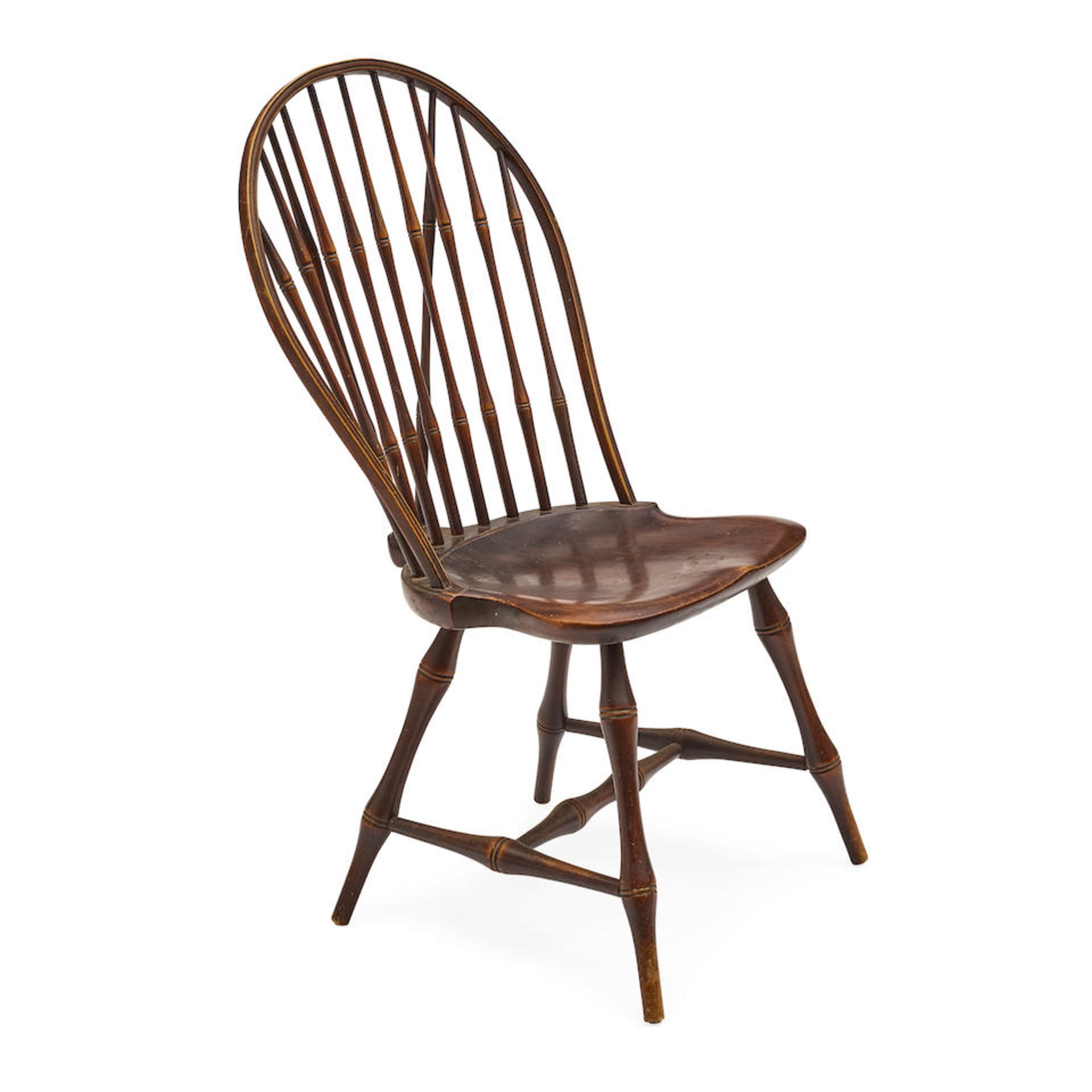 American spindle back oak side chair