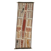 Marrirra Marawili (circa 1937) Yiyapuajapu 53 1/8 x 18in (134.9 x 45.7cm)