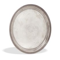 AN AMERICAN STERLING SILVER CIRCULAR TRAY by Tiffany & Co., New York, New York, 1947-1956