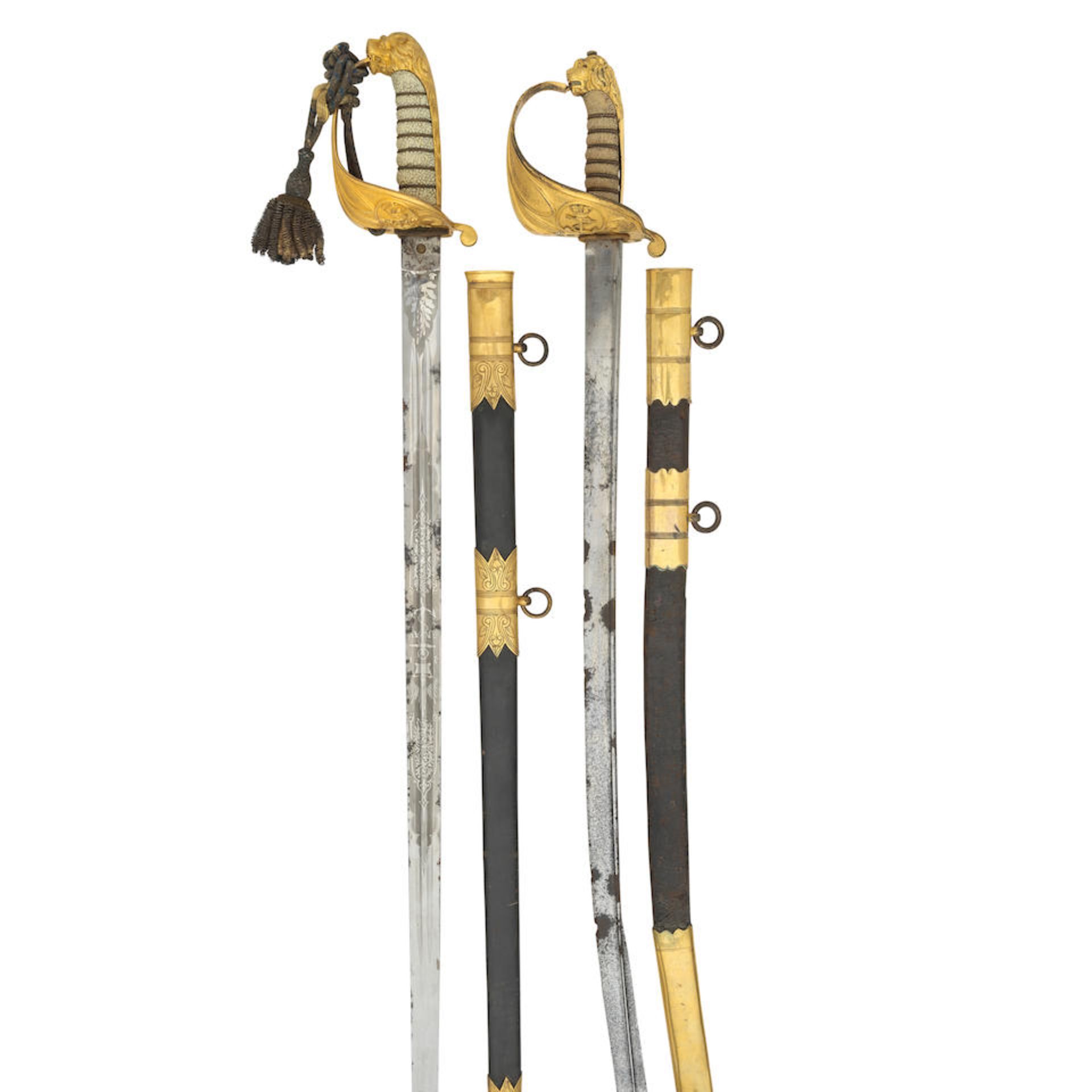 A Royal Naval Artillery Volunteers Officer's Sword, And A Royal Naval Officer's Sword