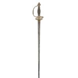 A Fine French Small-Sword With Chiselled And Gilt Hilt