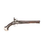 A 15-Bore Silver-Mounted Flintlock Holster Pistol