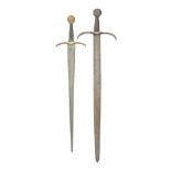 Two Reproduction Knightly Swords In Medieval Style