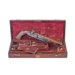 An Exceptionally Fine And Rare Cased 15-Bore Percussion Four-Shot Superimposed Load Officer's Pi...