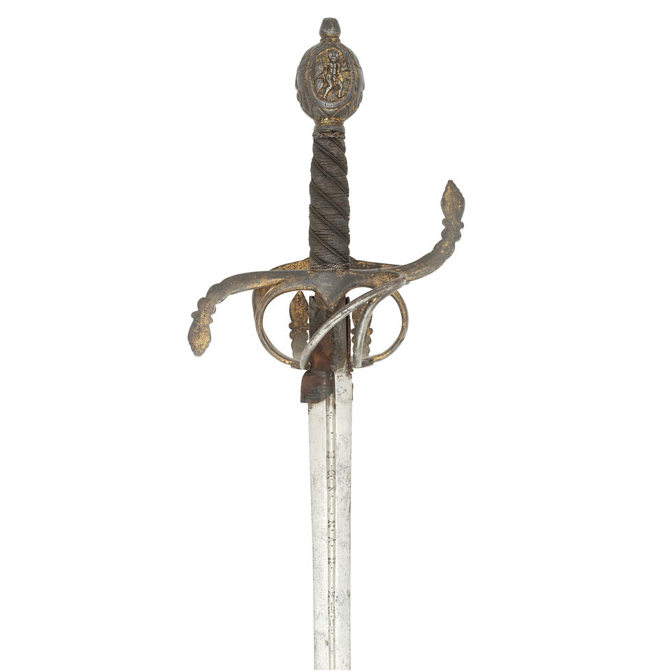 A Fine And Rare German Rapier With Chiselled And Gilt Hilt - Image 2 of 3