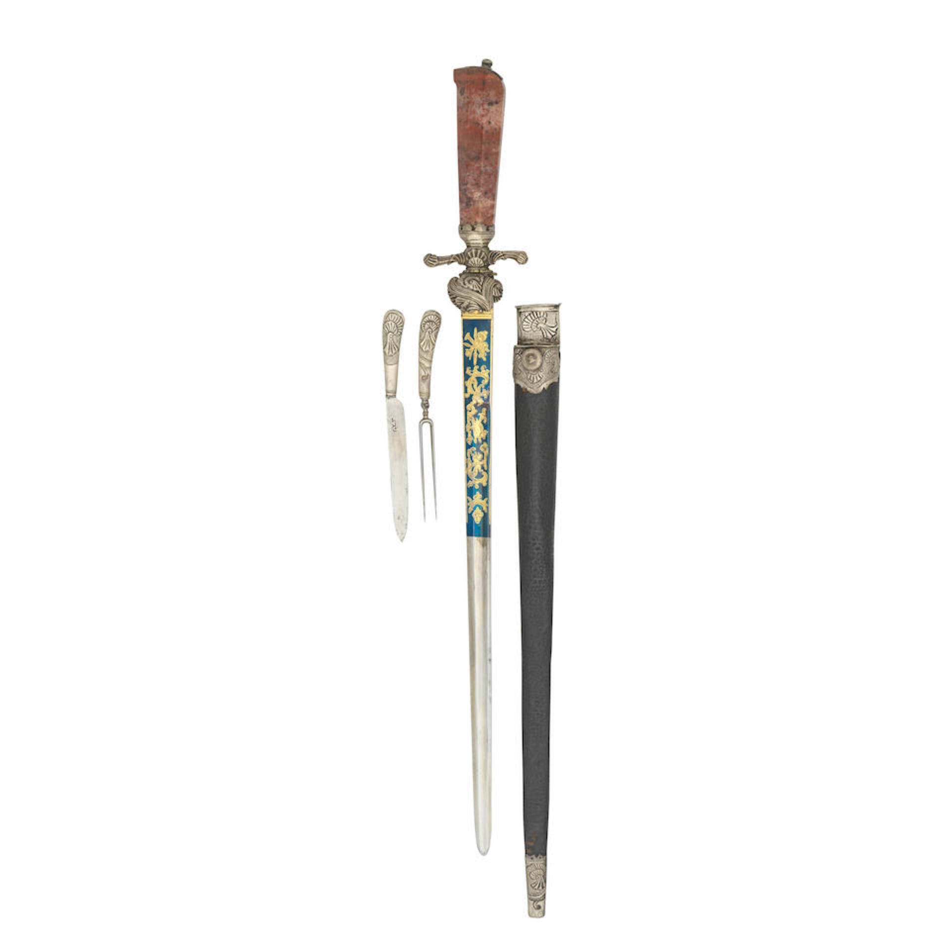 A German Silver-Mounted Hunting Sword