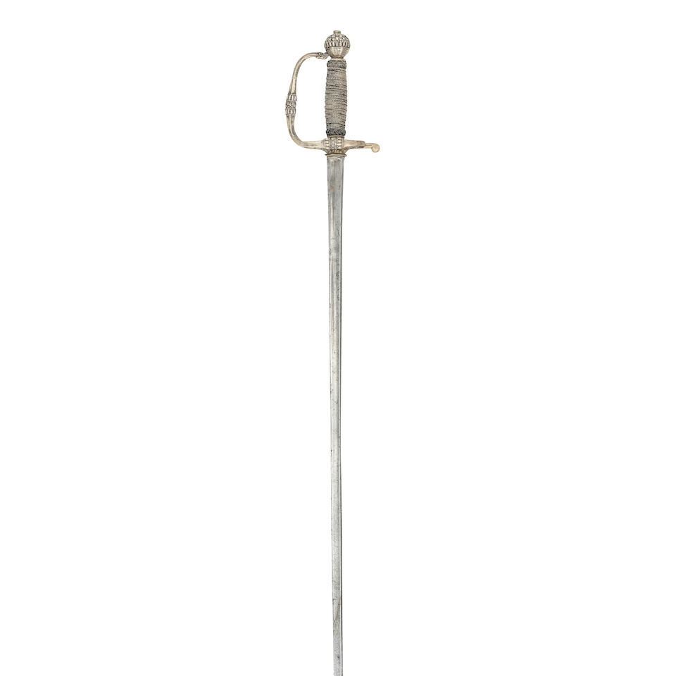 A Rare English Silver-Hilted Small-Sword