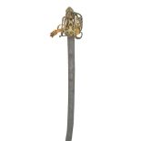 A Sabre With Brass Basket-Hilt Of Scottish Type