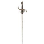 A Fine And Rare German Rapier With Chiselled And Gilt Hilt