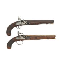 An 18-Bore Flintlock Pistol, And Another Of 20-Bore