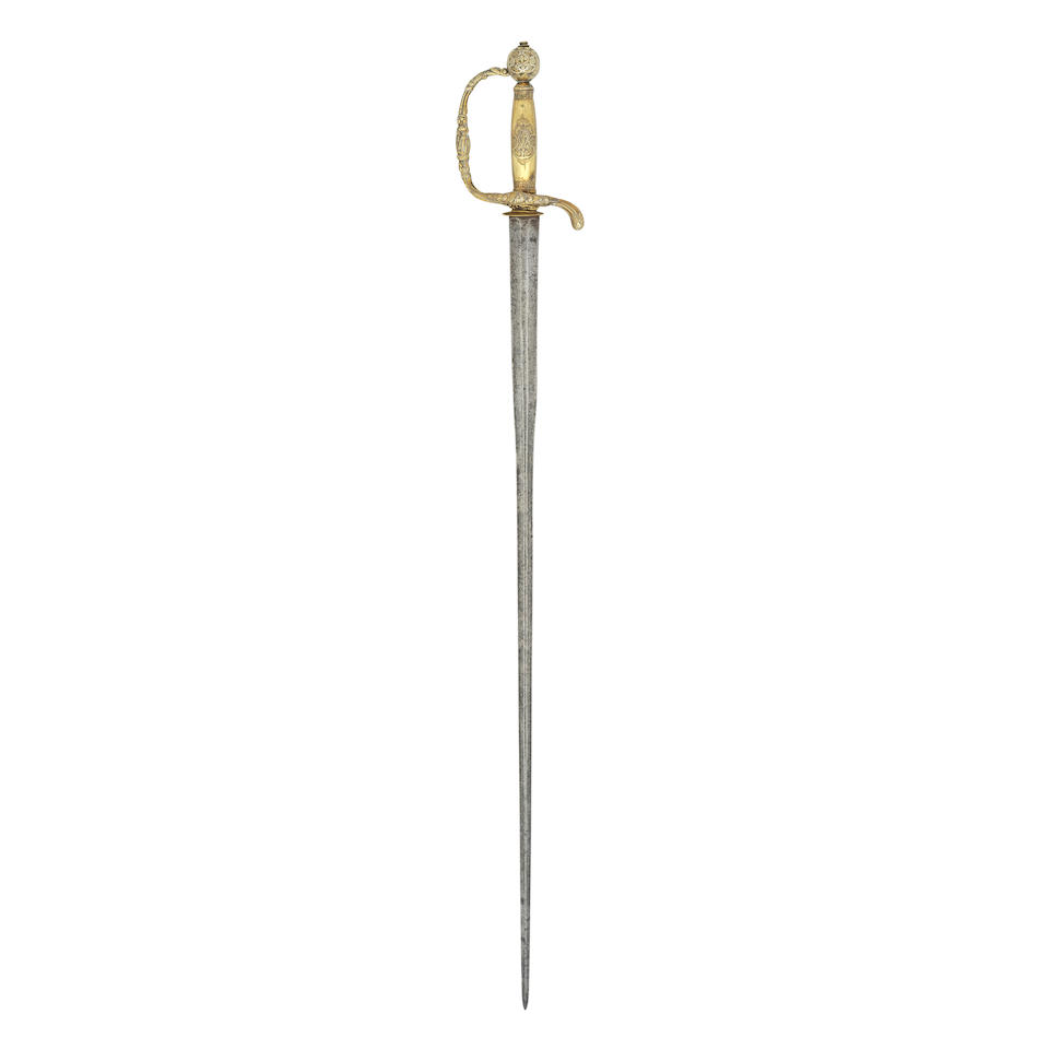 A Rare English Silver-Gilt Hilted Small-Sword