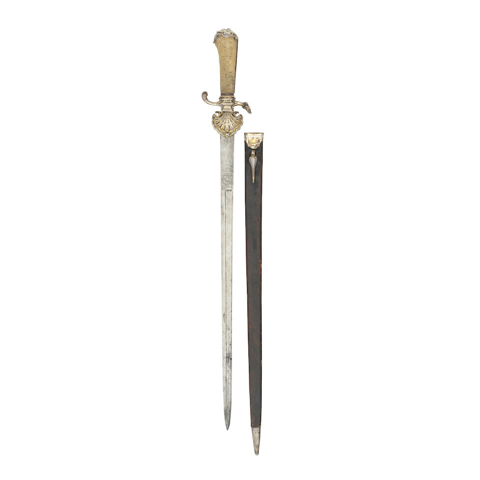 A German Silver-Mounted Hunting Sword