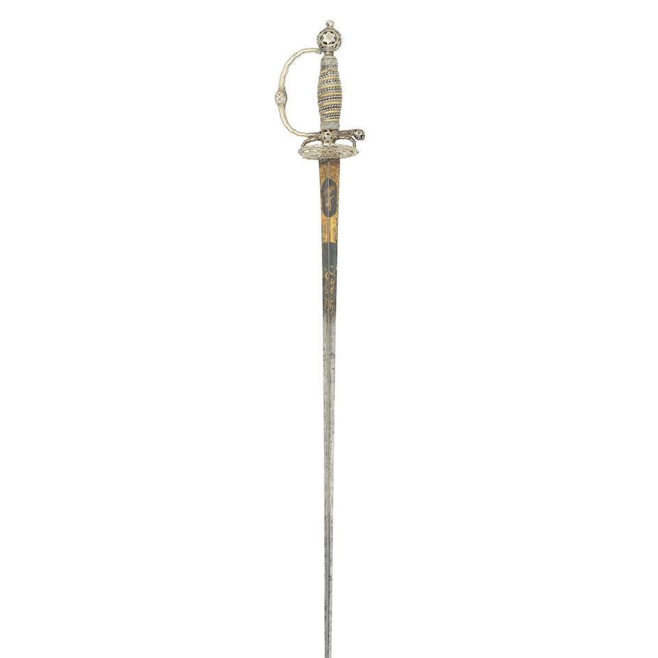 A Continental Small-Sword With Parcel-Gilt Silver Hilt