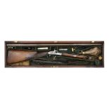 A Rare Cased 18-Bore Forsyth Patent Sliding Primer Sporting Gun