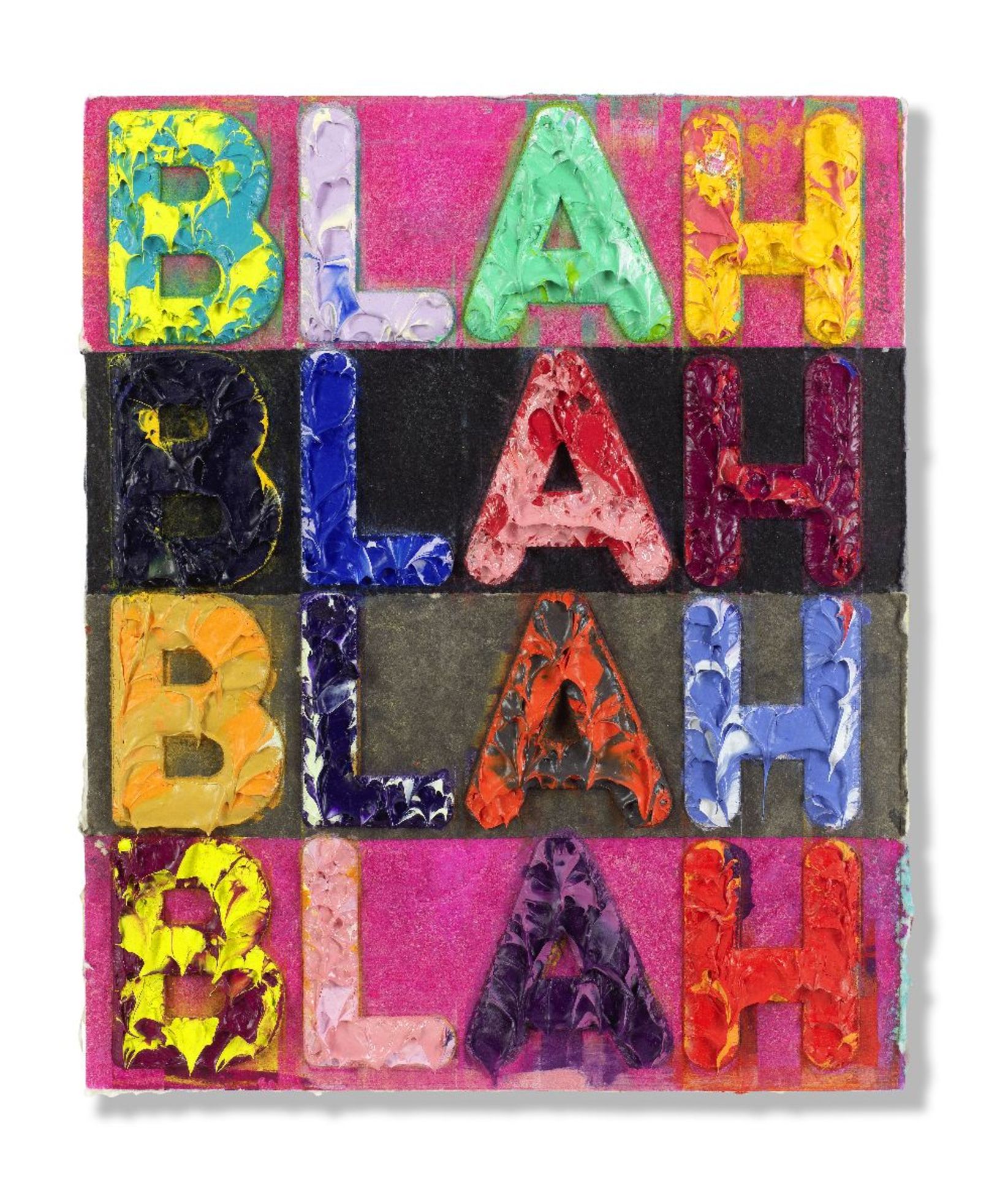 MEL BOCHNER (B. 1940) Blah, Blah, Blah (Purple) 2013