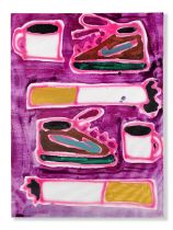 KATHERINE BERNHARDT (B. 1975) Nikes, Coffee + Cigarettes 2015