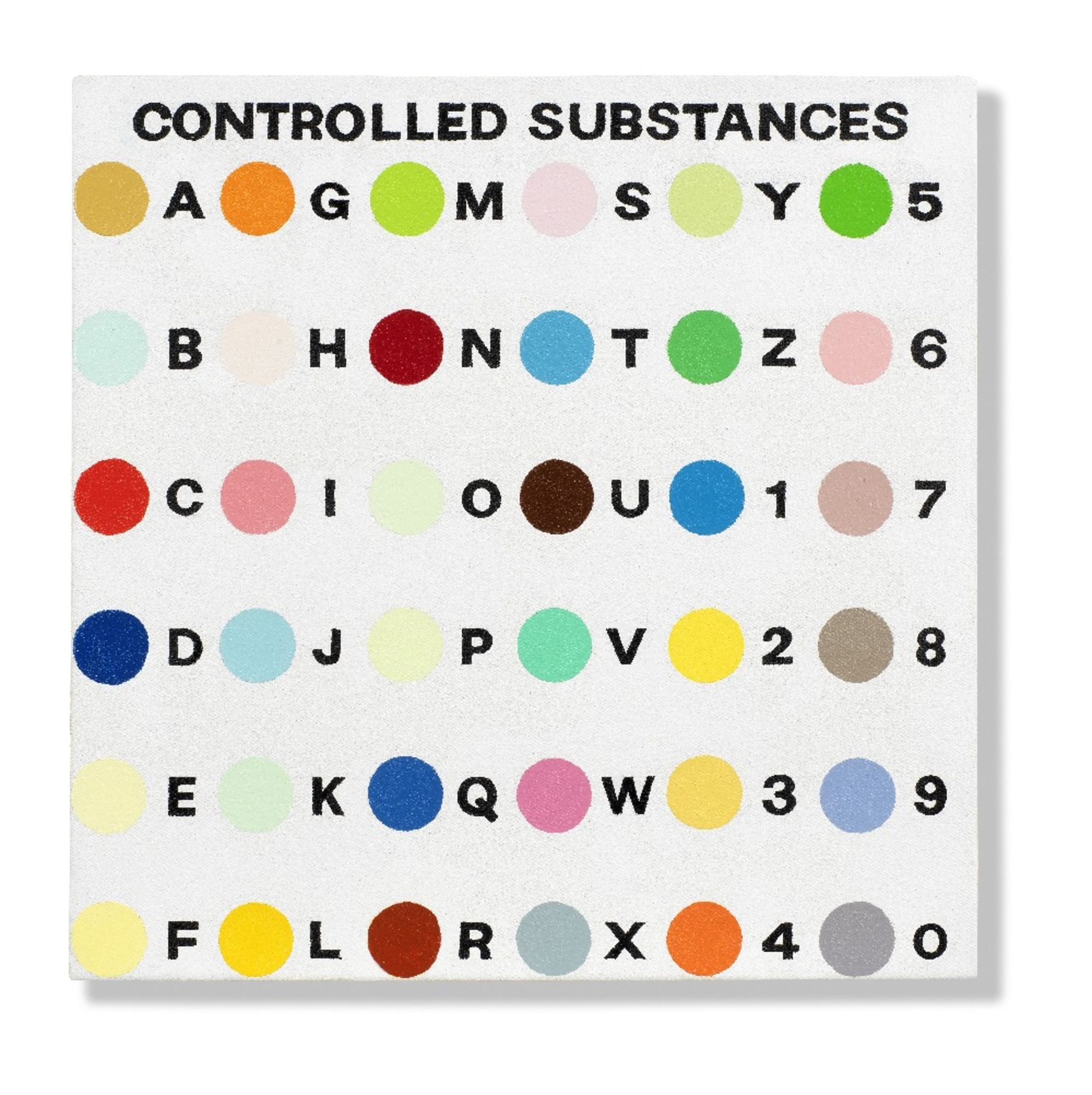 DAMIEN HIRST (B. 1965) Controlled Substance Key Painting (1 inch spot) 1994