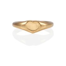 TIFFANY & CO.: AN 18K GOLD HEART RING