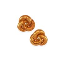 A PAIR OF 14K GOLD EARRINGS