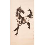 Woodblock print of painting by Xu Beihong (1895-1953) Horse