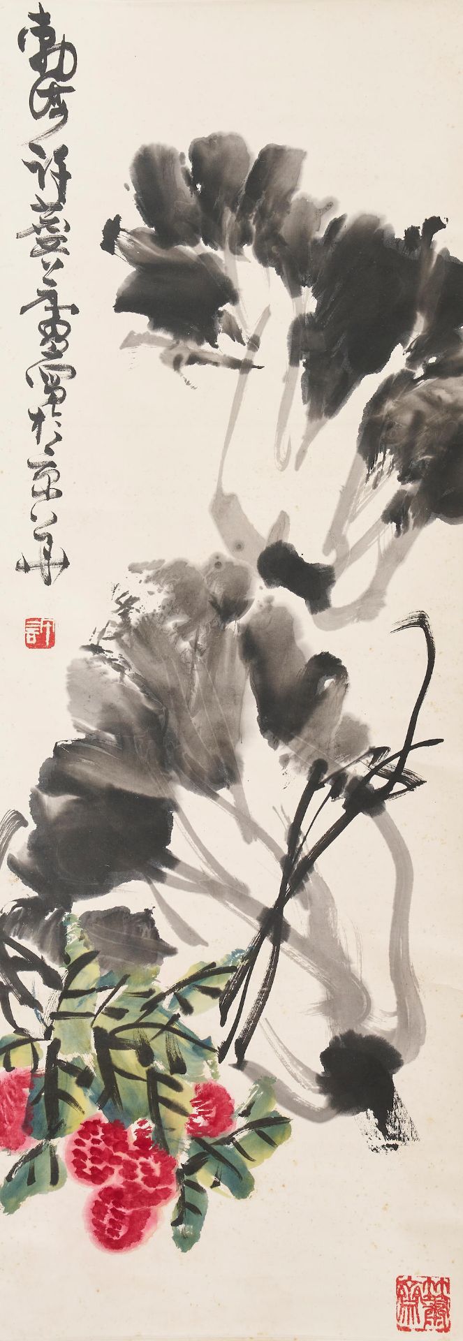 Xu Linlu (1916-2011) Cabbage and Lychee