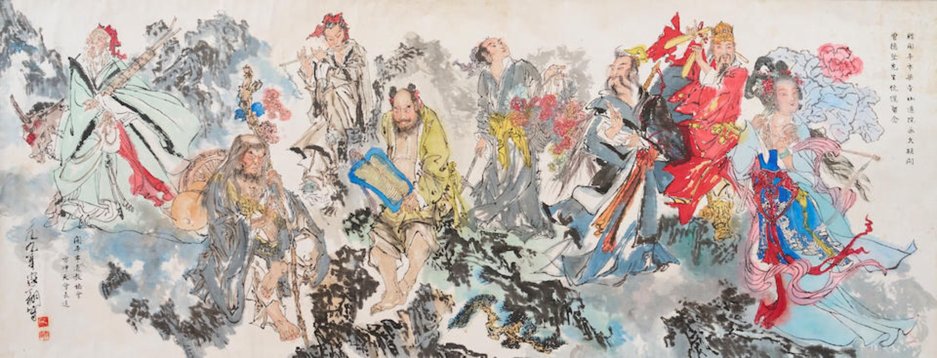 Yi Jiaxiang (20th century) Daoist Figures